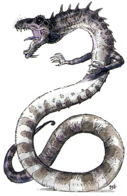 Dragon, Linnorm, Gray