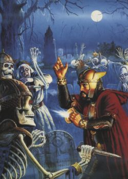 prêtre repoussant des morts-vivants